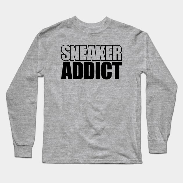 Sneaker Addict Outline BLK Long Sleeve T-Shirt by Tee4daily